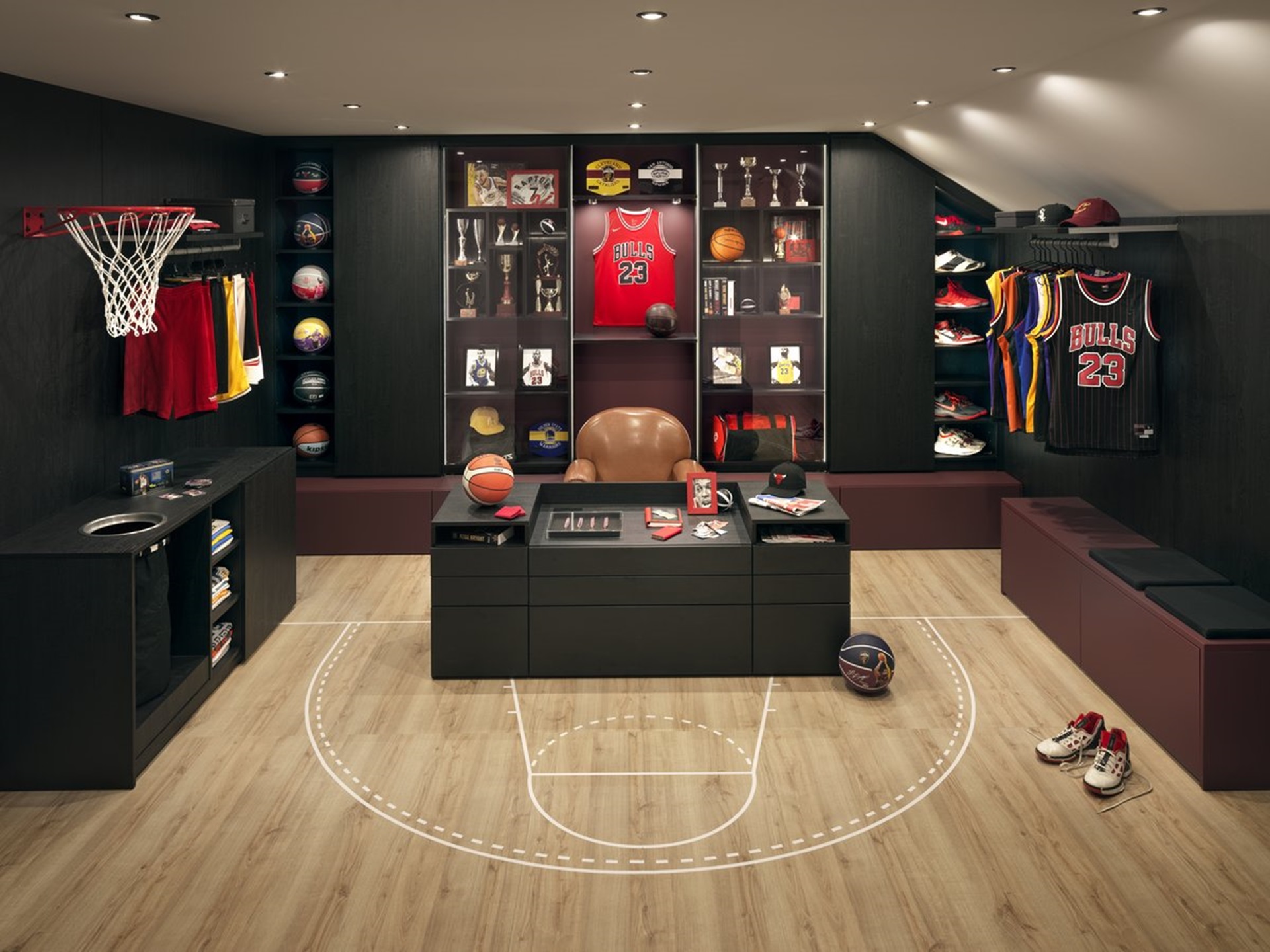 Dressing Pour Sportif Avec Banc Et Ilot Schmidt