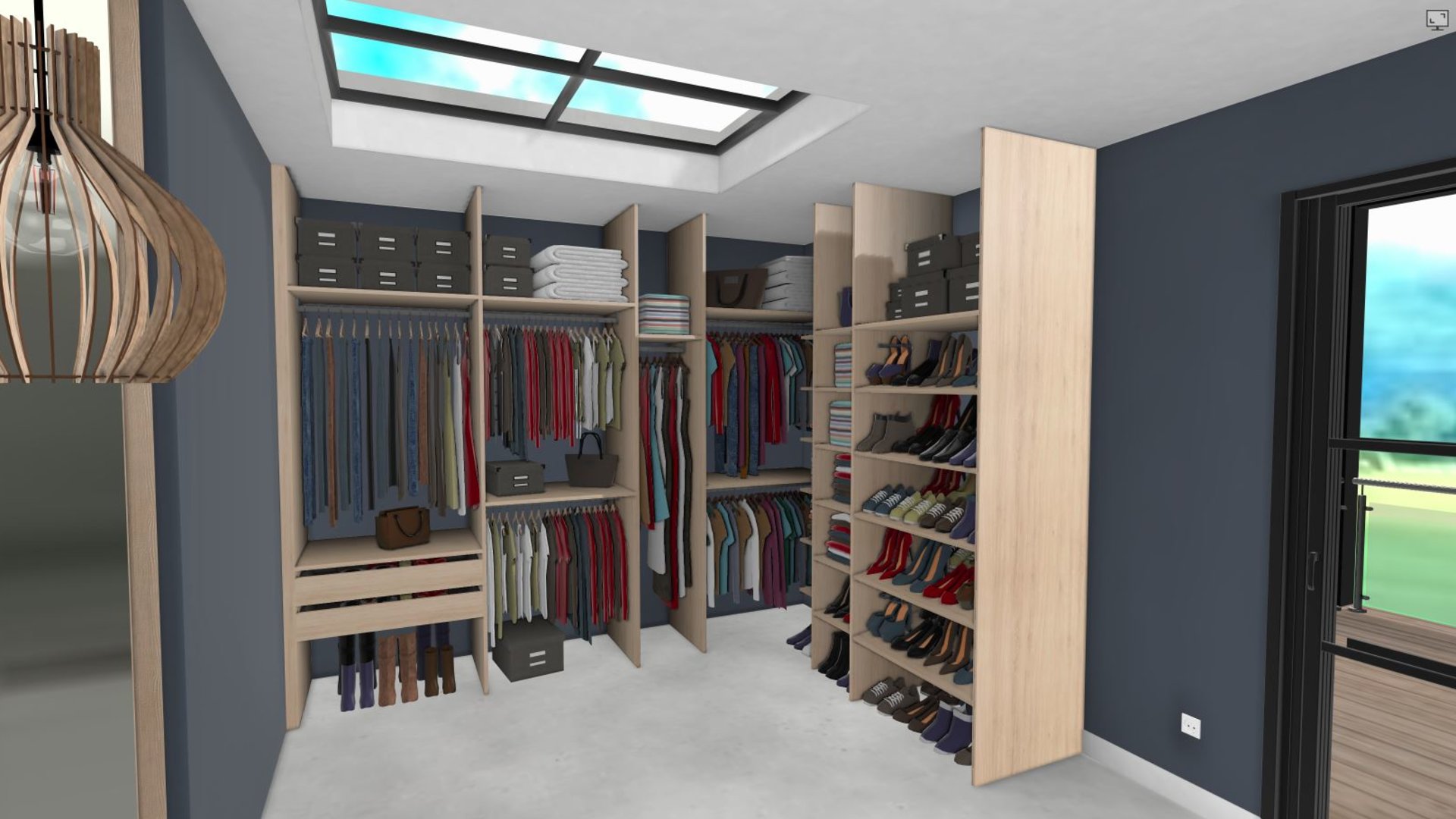 Diseño de vestidor en 3D online con configurator |